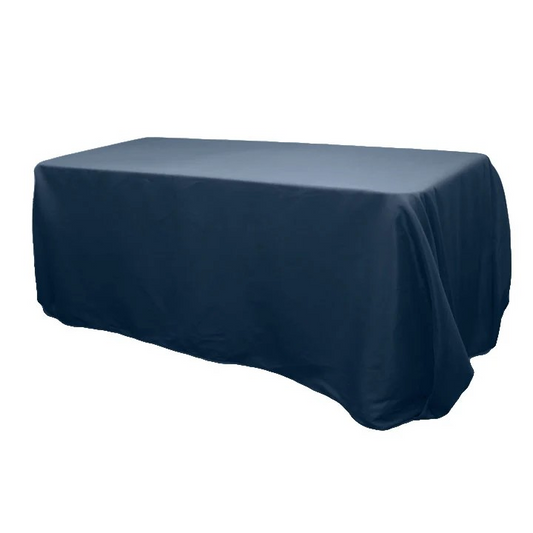 Navy Blue - Premium Polyester Rectangular Tablecloth Rental