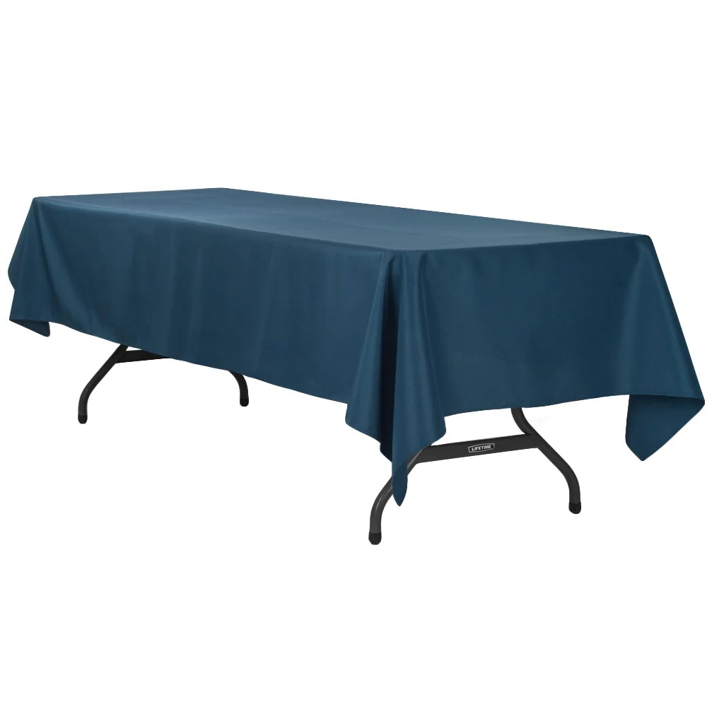 Navy Blue - Premium Polyester Rectangular Tablecloth Rental