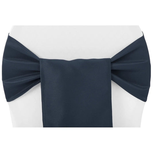 Navy Blue - Polyester Chair Sash/Tie Rental