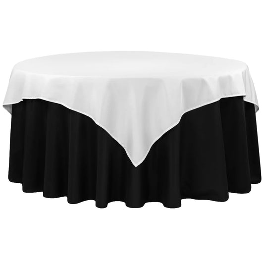 White - Premium Polyester Square Overlay/Tablecloth