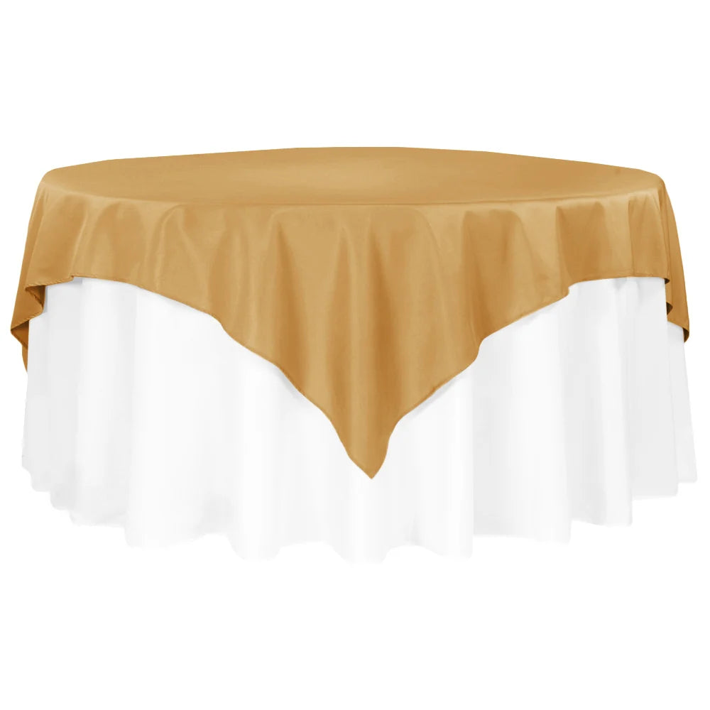 Gold - Premium Polyester Square Overlay/Tablecloth