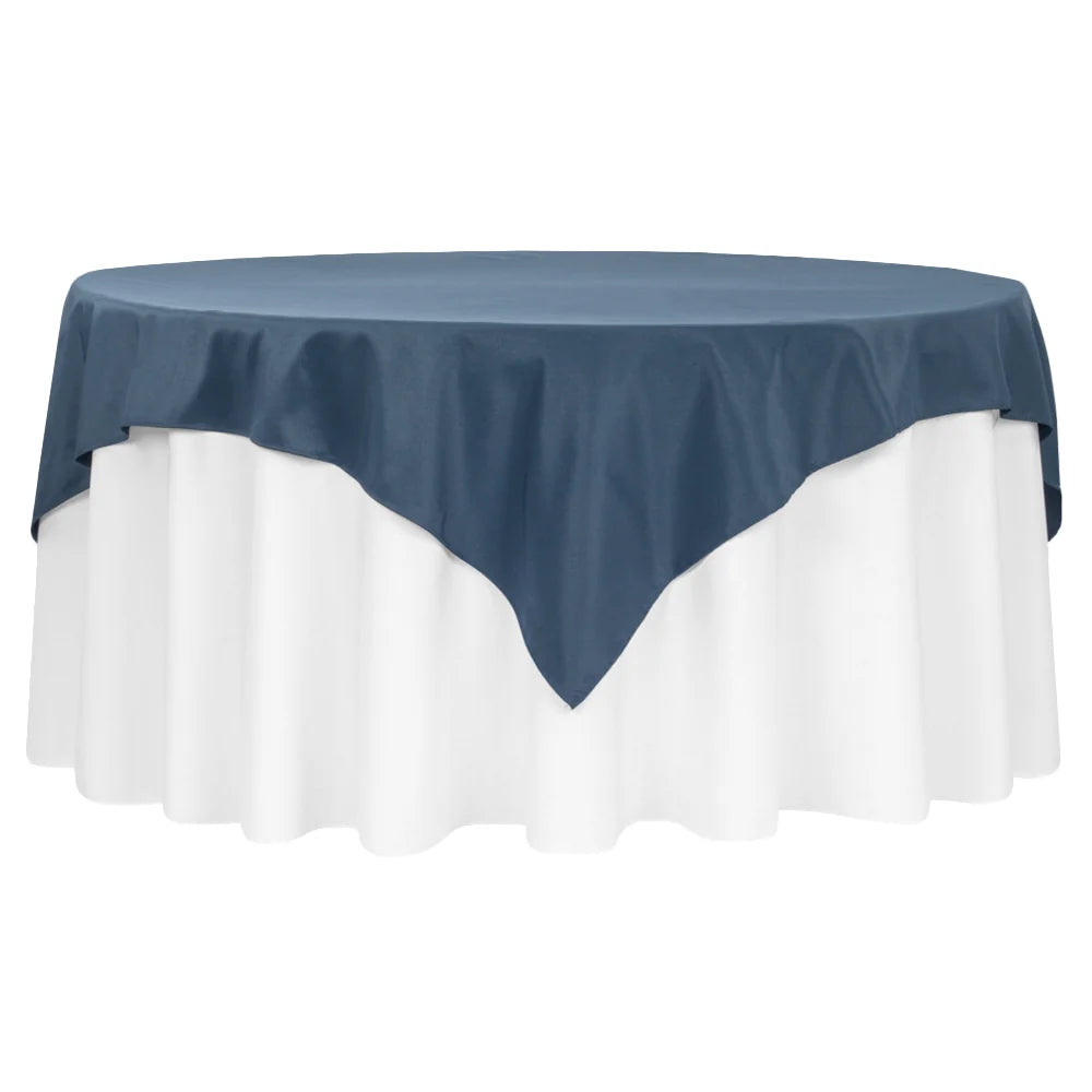 Navy Blue - Premium Polyester Square Overlay/Tablecloth