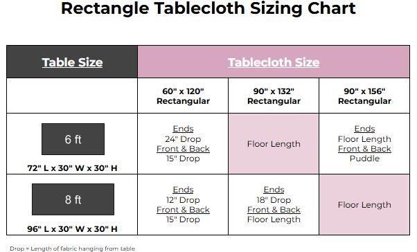 Siler/Gray - Premium Polyester Rectangular Tablecloth Rental