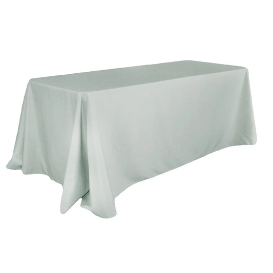 Siler/Gray - Premium Polyester Rectangular Tablecloth Rental
