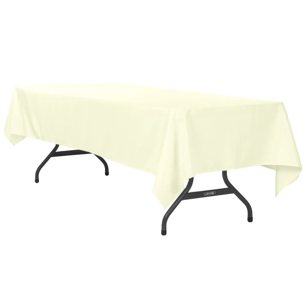 Ivory - Premium Polyester Rectangular Tablecloth Rental