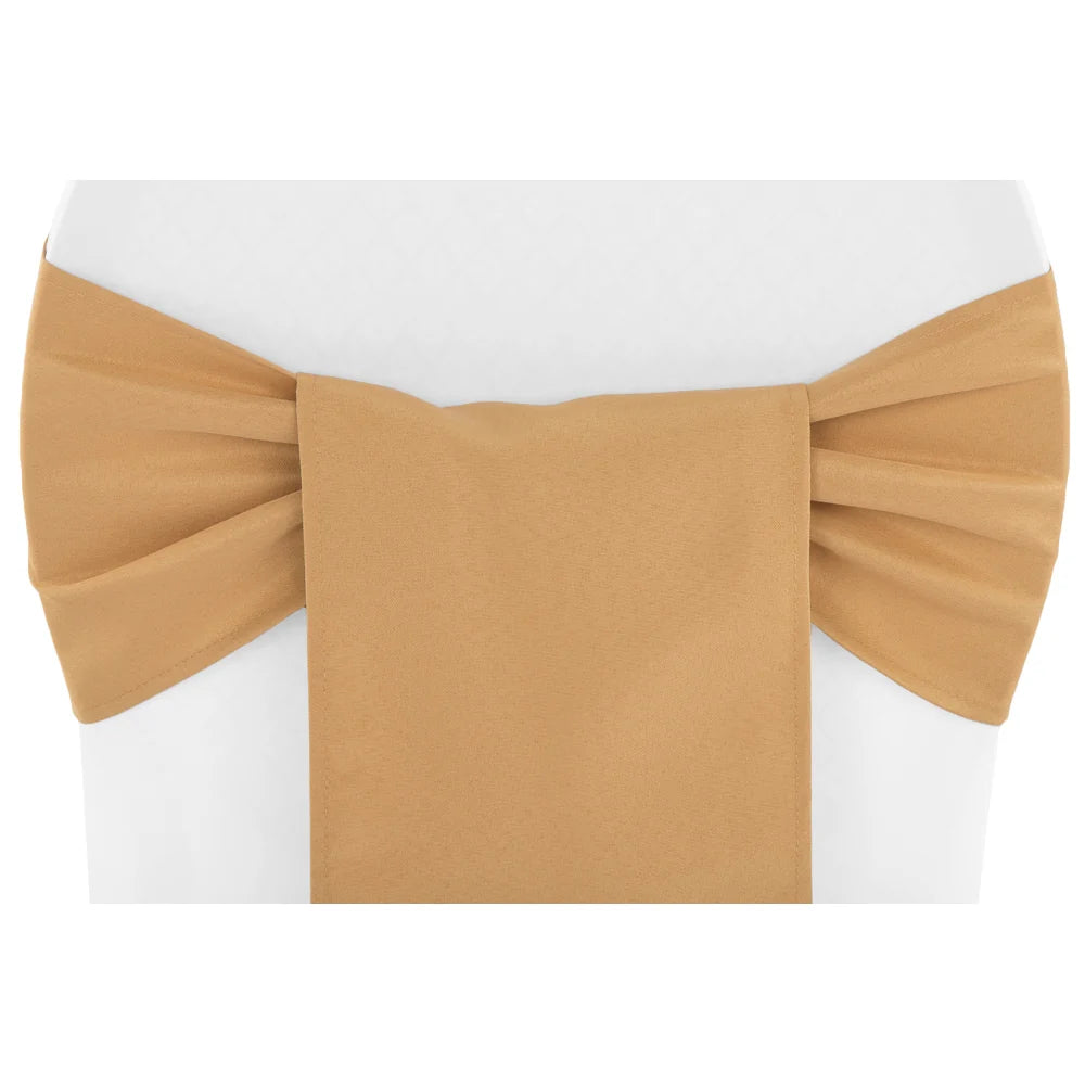 Gold - Polyester Chair Sash/Tie Rental