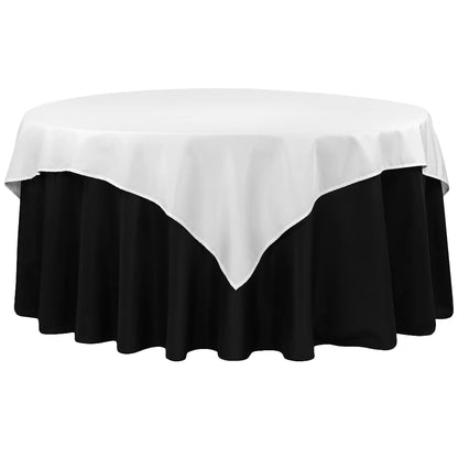 White - Premium Polyester Square Overlay/Tablecloth