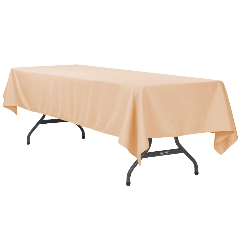 Champagne - Premium Polyester Rectangular Tablecloth Rental