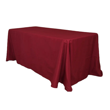 Burgundy - Premium Polyester Rectangular Tablecloth Rental
