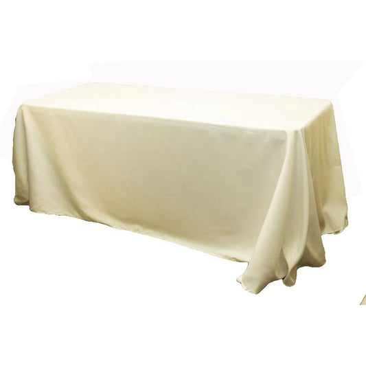Ivory - Premium Polyester Rectangular Tablecloth Rental