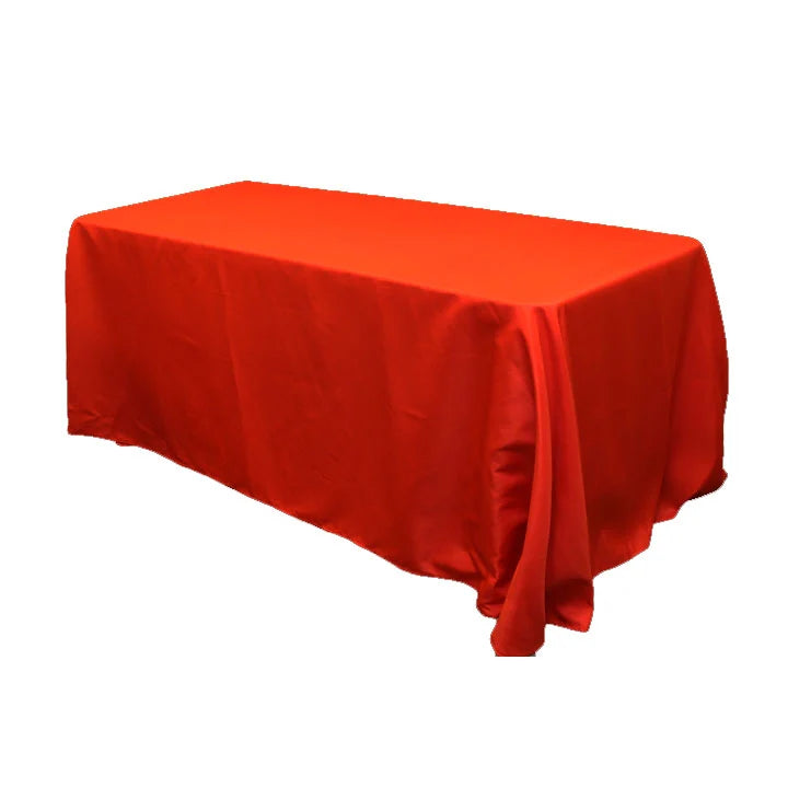 Red - Premium Polyester Rectangular Tablecloth Rental